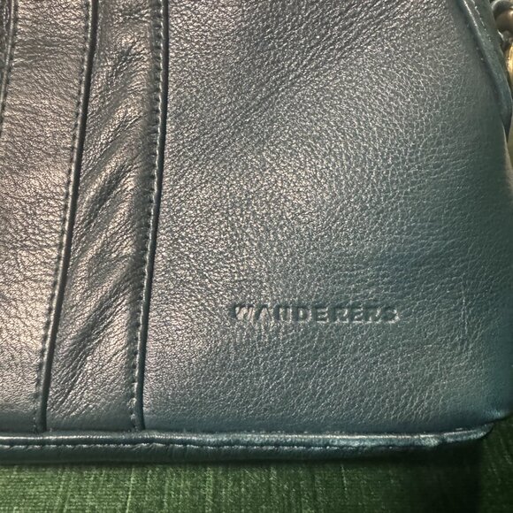 Gorgeous Blue Leather Crossbody Purse (Wanderers) - Picture 6 of 8